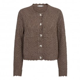 Co'couture - Pointelle cardigan brown