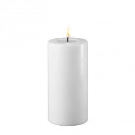 Deluxe Homeart - White LED candle D: 7,5 * H 15cm