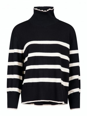 Neo Noir - Devon stripe knit blouse