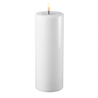 Deluxe Homeart - White LED candle D: 7,5 * H 20cm