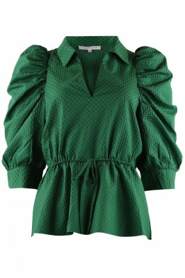 Continue - Cita green check blouse 